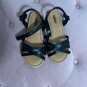 Fabkids Dark Green Strappy Kids Sandals